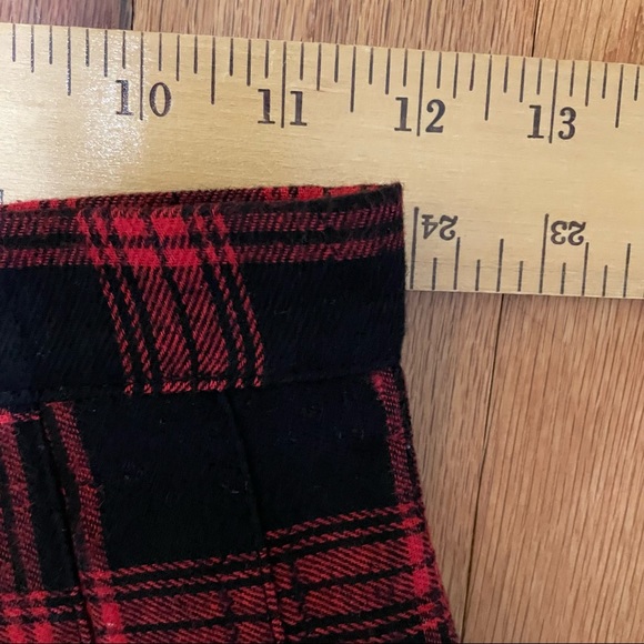 Red Plaid Pleated Skirt W/ Shorts Junior Small Xiao Xiang Gang NWT K POP aespa - Picture 6 of 13